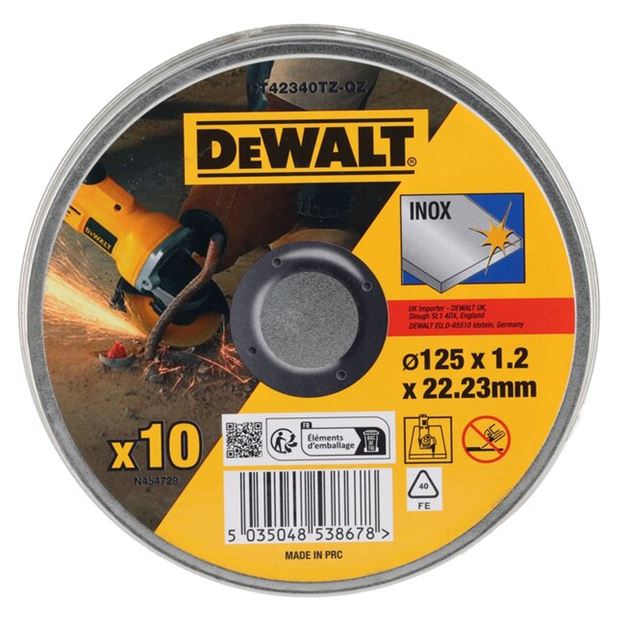 Image sur 10 disques 125mm inox